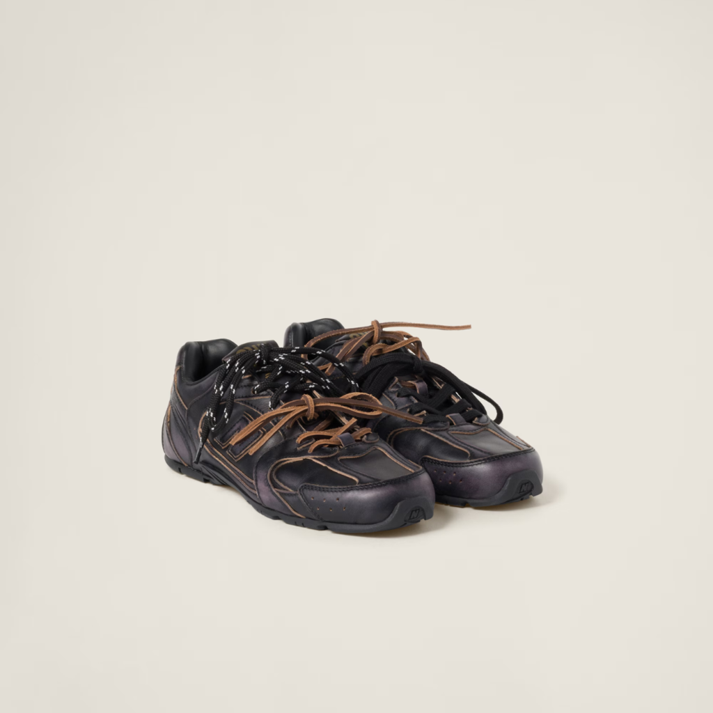 New balance 530 sl x miumiu black leather