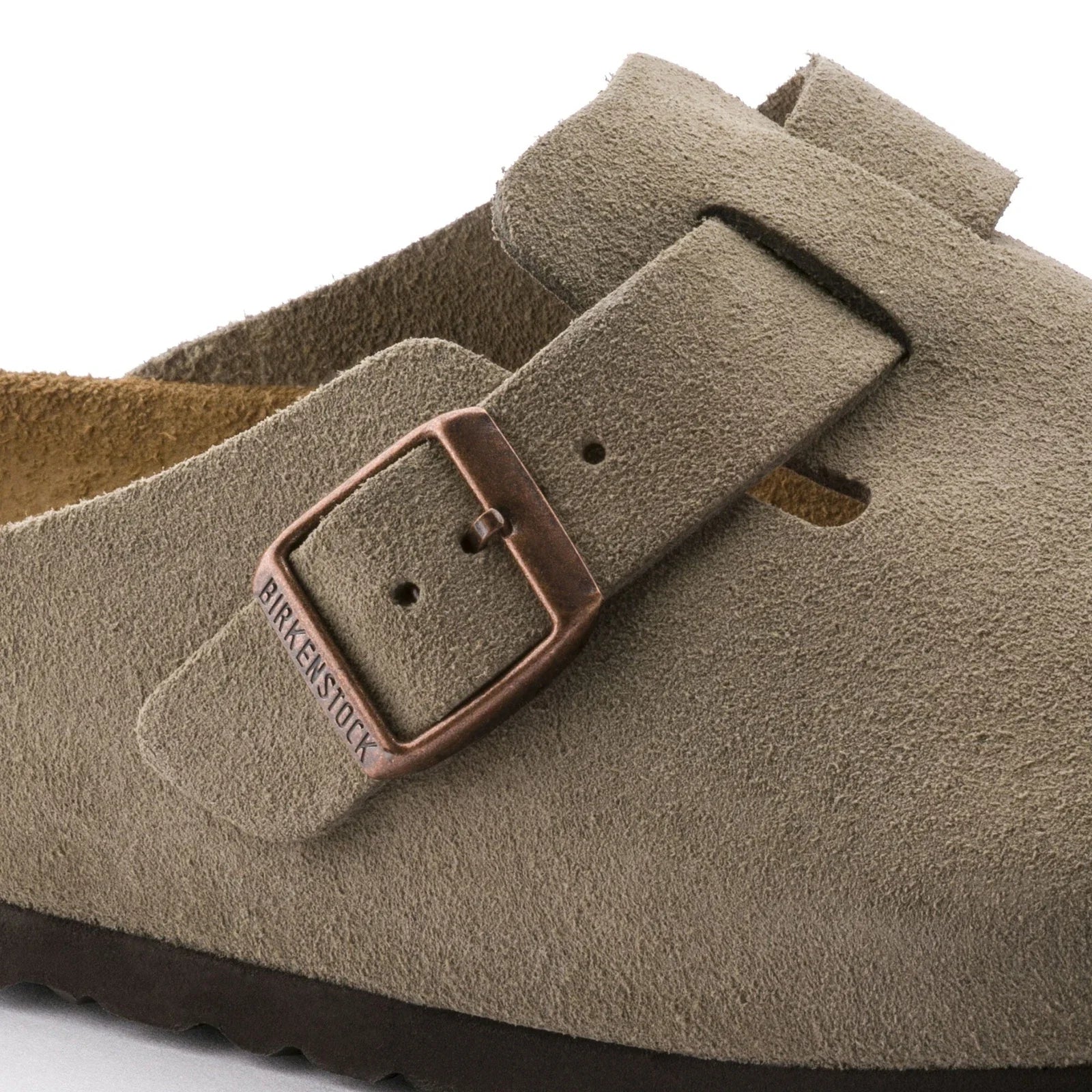 Birkenstock boston suede leather narrow fit 'taupe' 0060461 - khaki pronta entrega